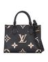 Onthego PM Monogram Empreinte, £1,500, Handbags, Beige/Black, Leather, Front view